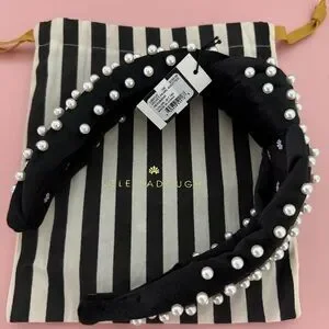 Lele Sadoughi | Accessories | Lele Sadoughi Jet Pearl Velvet  display picture 1